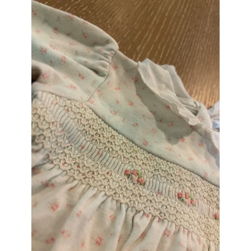 Baby Girl 3M Clothing Lot OshKosh Ralph Lauren Smocked Sleeper Gown Dress